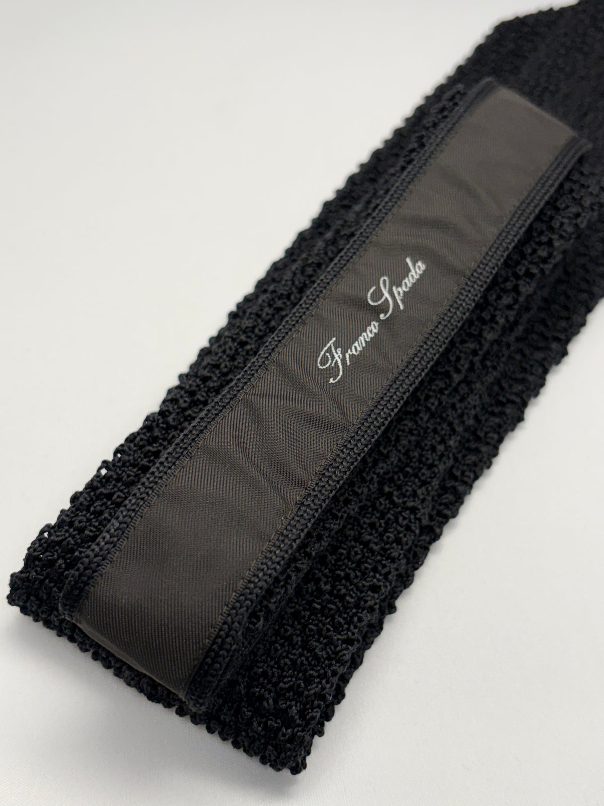 Franco Spada ( フランコスパダ )  Dense  Knit-tie  Solid (無地 )：ブラック