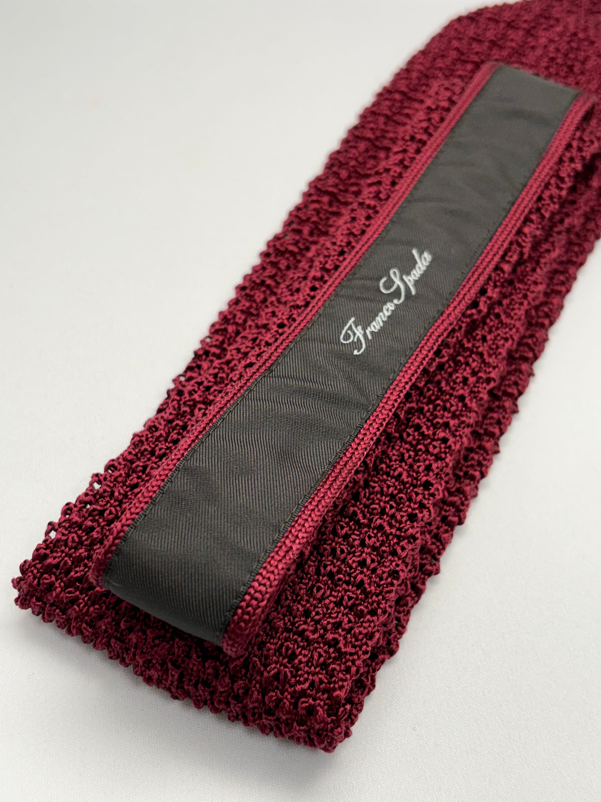 Franco Spada ( フランコスパダ )  Dense  Knit-tie  Solid (無地 )：ボルドー