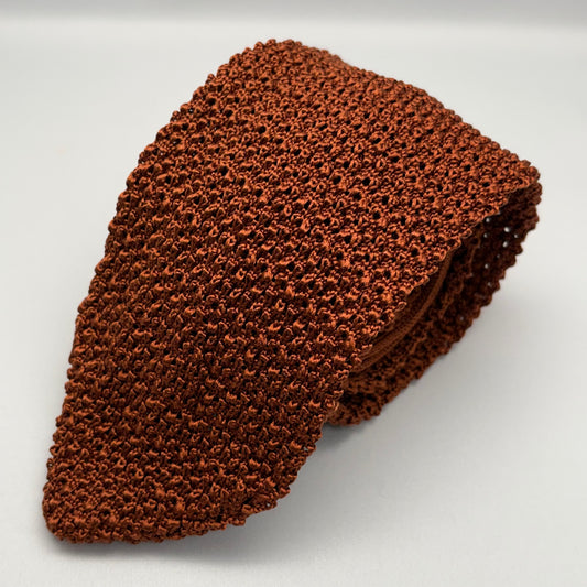 Franco Spada ( フランコスパダ )  Dense  Knit-tie  Solid (無地 )：オレンジ