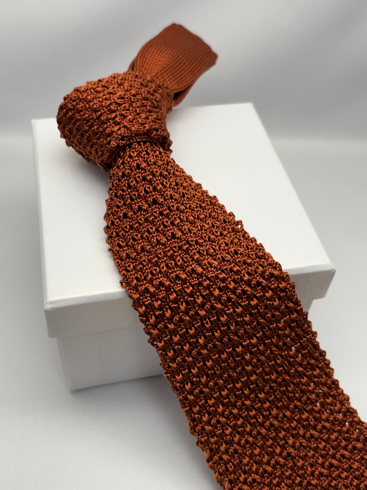 Franco Spada ( フランコスパダ )  Dense  Knit-tie  Solid (無地 )：オレンジ