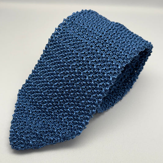 Franco Spada ( フランコスパダ )  Dense  Knit-tie  Solid (無地 )：サックスブルー