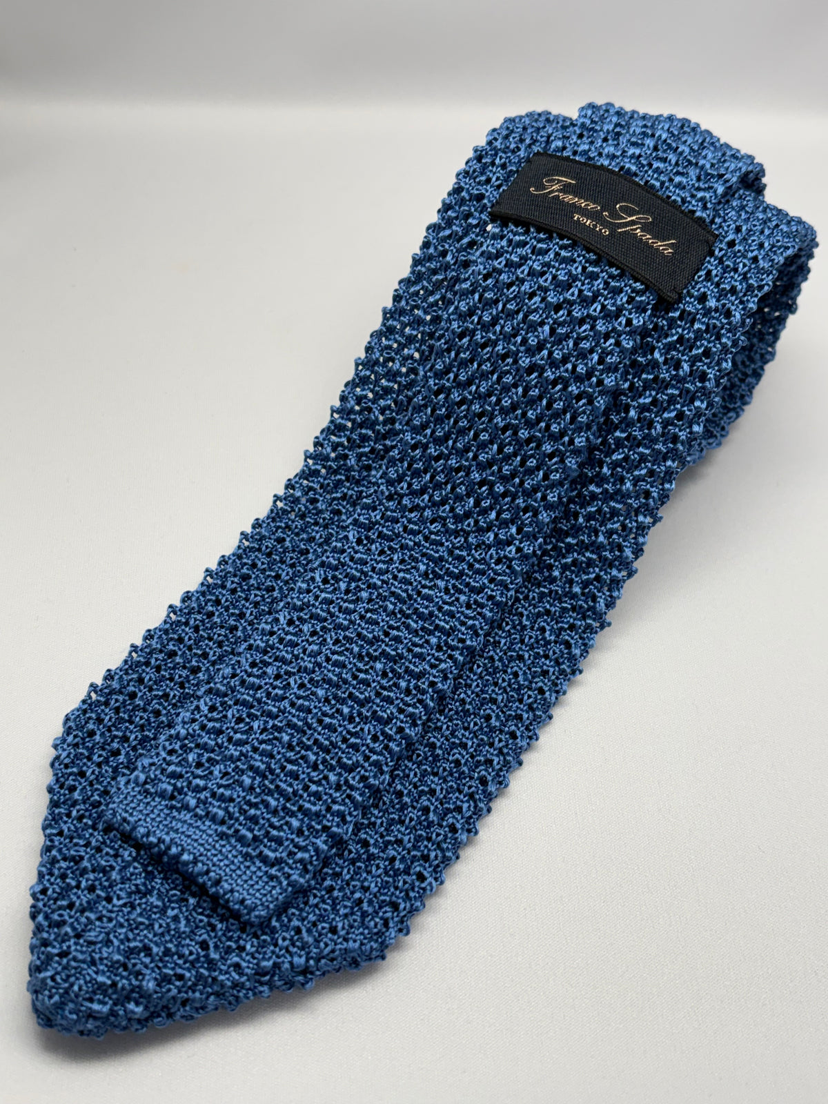 Franco Spada ( フランコスパダ )  Dense  Knit-tie  Solid (無地 )：サックスブルー