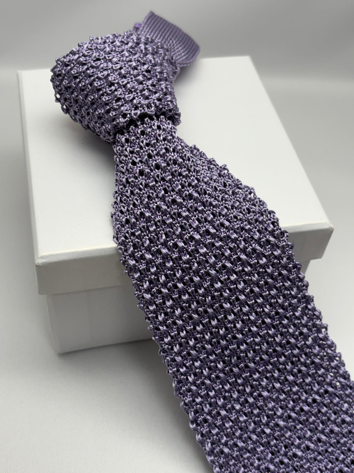 Franco Spada ( フランコスパダ )  Dense  Knit-tie  Solid (無地 )：ラベンダー