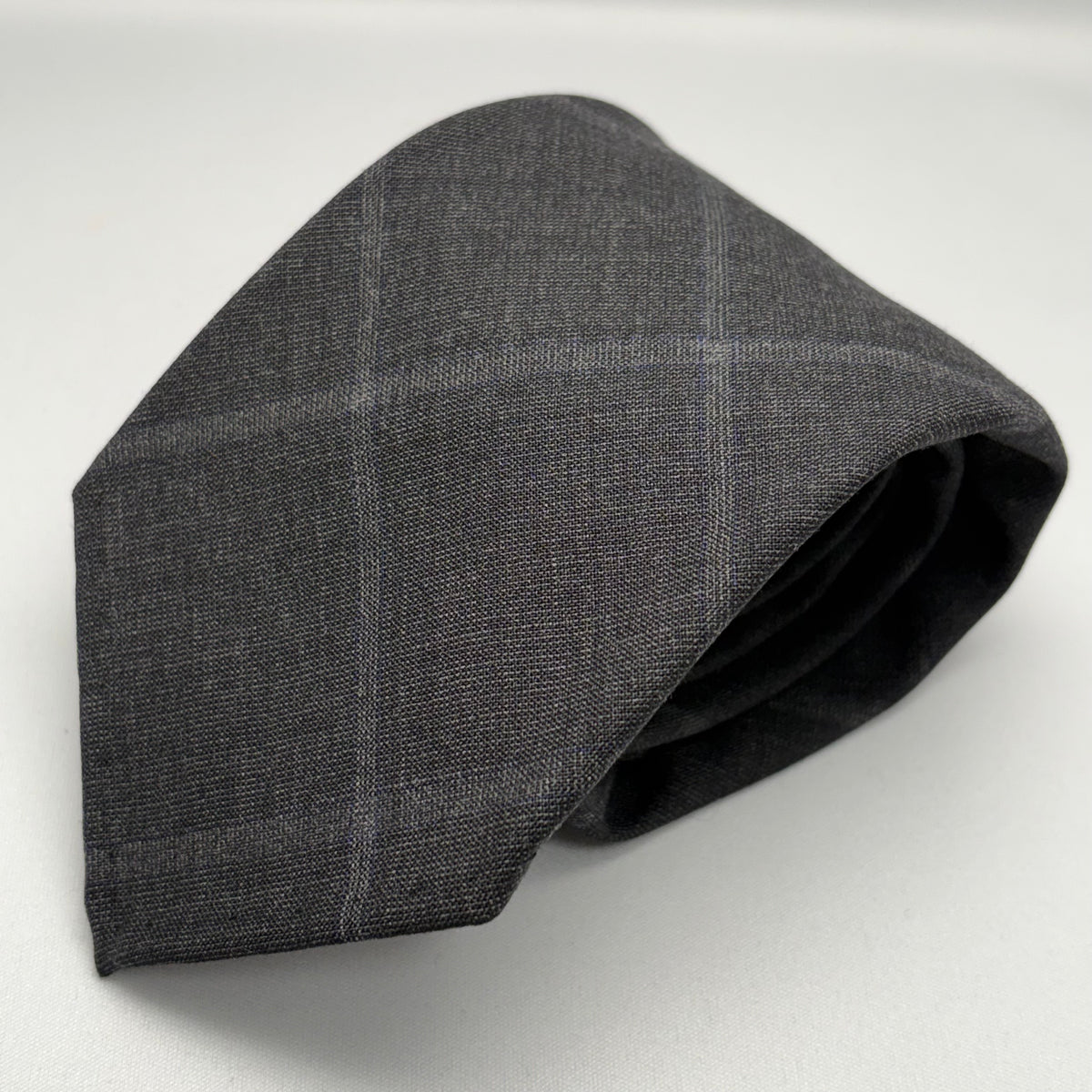 Franco Spada ( フランコスパダ )  Shadow CheckWool HandRolledネクタイ Vitale Barberis Canonico ( ビダル バルべリス カノニコ )：シャドーチェックダークグレー