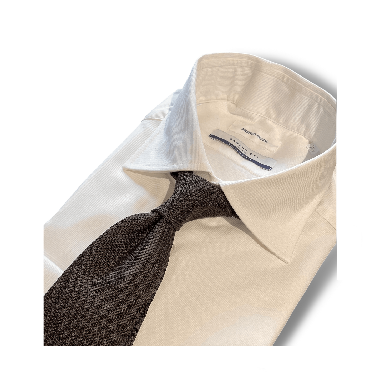 Franco Spada ( フランコスパダ ) 播州織 ピケワイドカラーシャツ　ホワイト