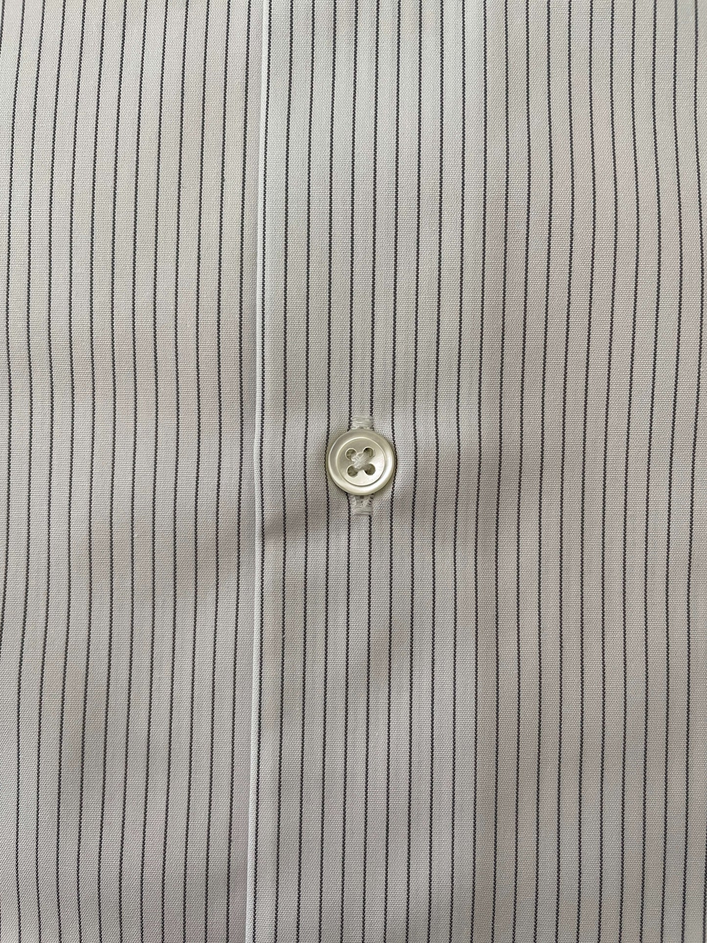Franco Spada ( フランコスパダ ) 播州織 ピンストライプ セミワイドカラーシャツ　ホワイト×グレー