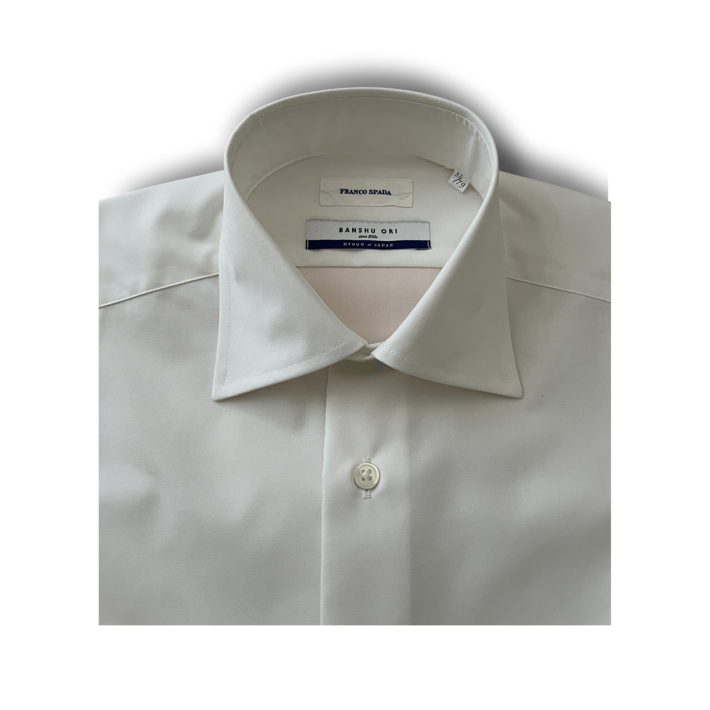 Franco Spada ( フランコスパダ ) 播州織 ヘリンボンセミワイドカラーシャツ　ホワイト