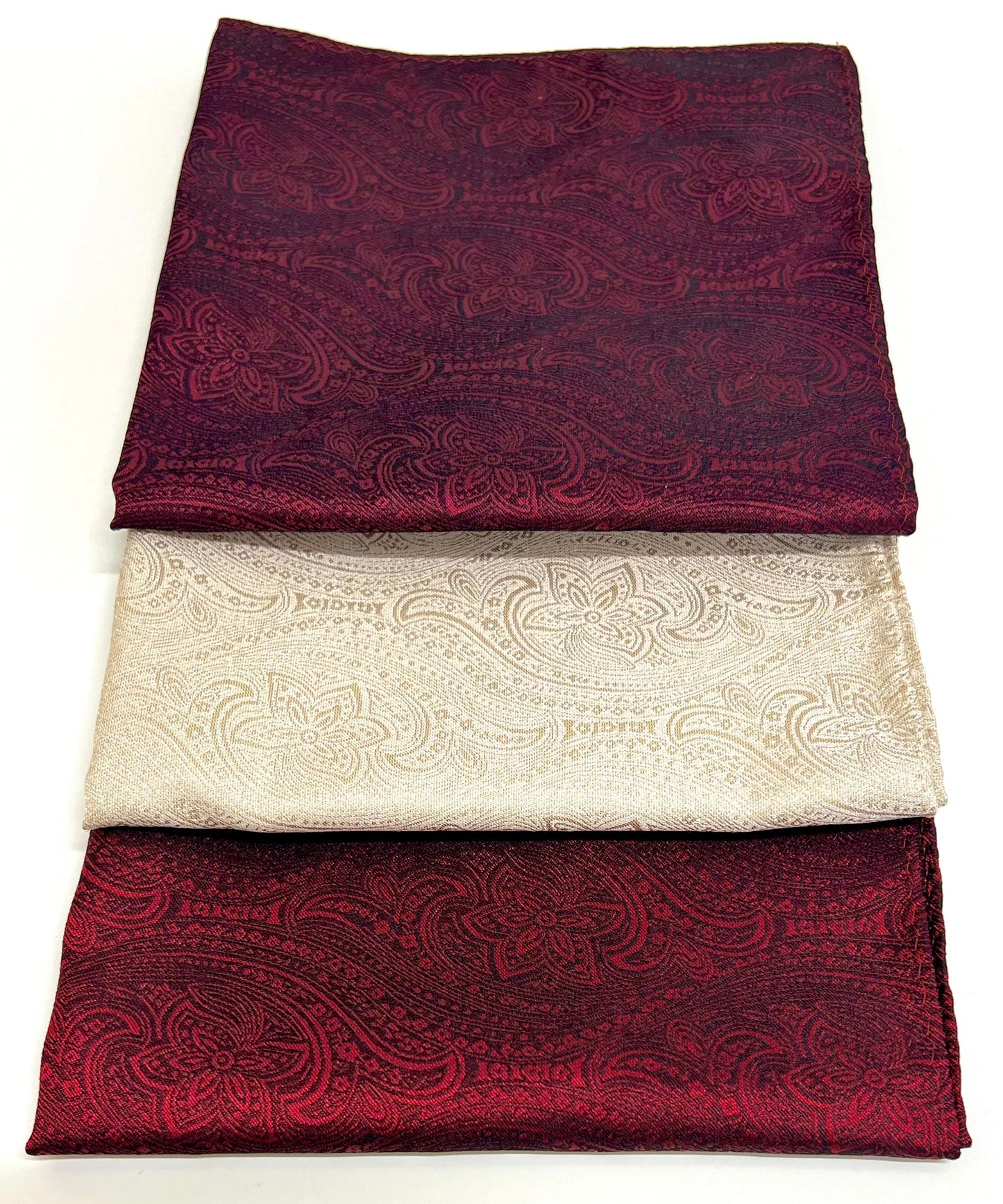 Franco Spada  ( フランコスパダ )   クラシックペーズリージャガードポケットチーフ2　ベーシックカラー：シャンパンゴールド