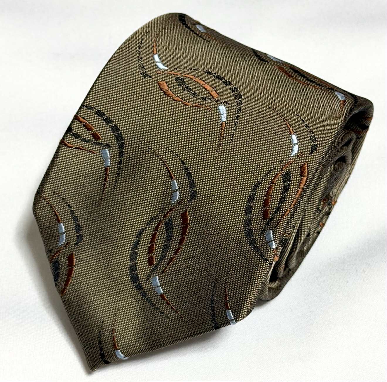 Franco Spada ( フランコスパダ )🆕コンテンポラリーブリティッシュストリームJQネクタイ：サンドベージュ×ブラウン