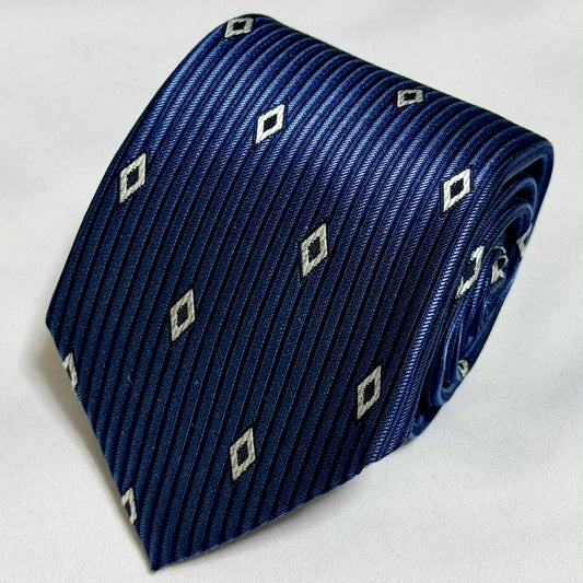 Franco Spada ( フランコスパダ )🆕コンテンポラリーブリティッシュダイヤカットJQネクタイ：ミディアムブルー