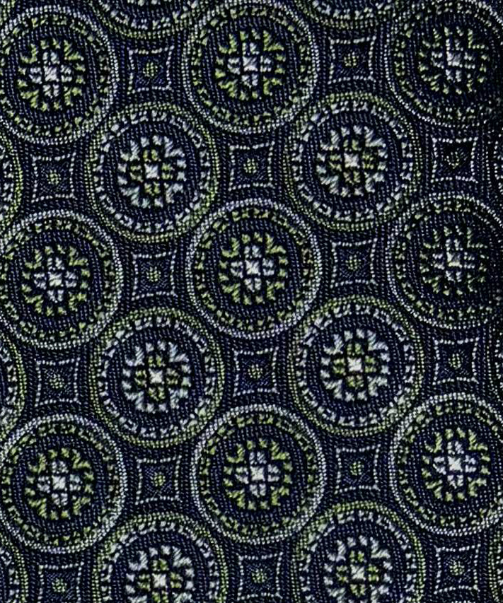 Franco Spada ( フランコスパダ )🆕コンテンポラリーブリティッシュメダリオンJQネクタイ②：ダークグリーン×カーキ