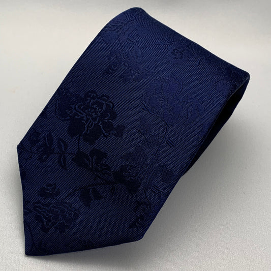 AZZURRO （アズーロ） メランジフラワーネクタイ：ネイビー