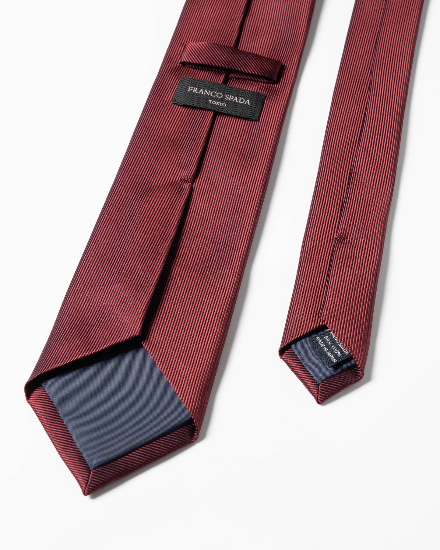 Franco Spada ( フランコスパダ )  細綾無地ネクタイ：ワイン
